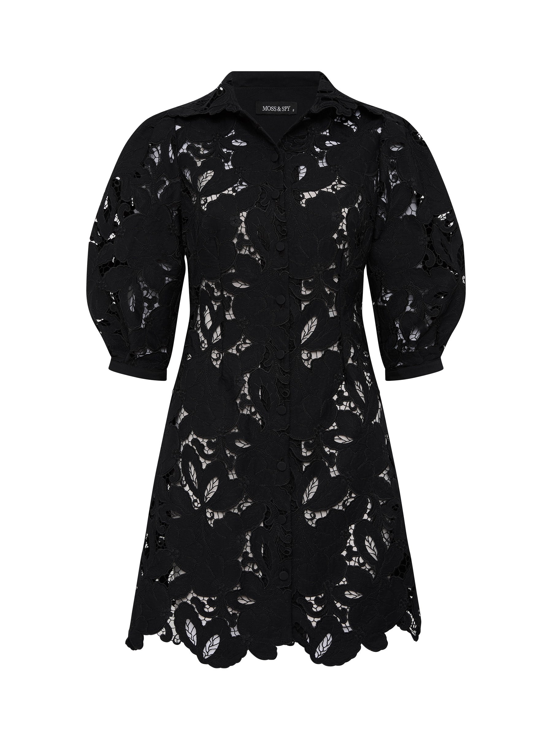 Monte Carlo Mini Shirt Dress - Black (Size 8 + 10 Only)
