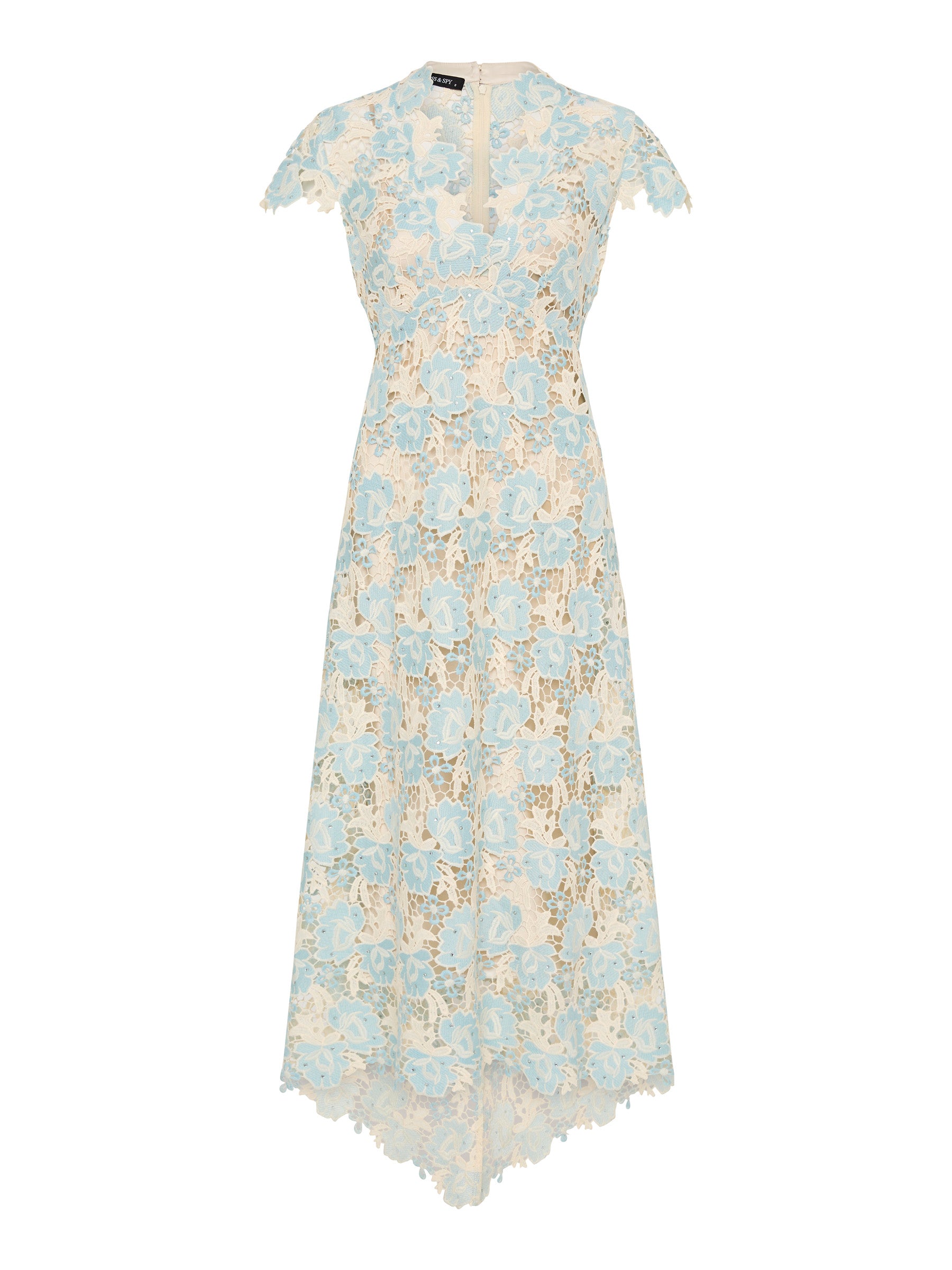 Belinda Dress - Blue/Ivory (Size 14 Only)