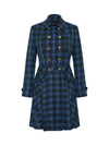 Blair Pleated Coat Dress -  Chocolate or Blue