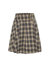 Blair Pleated Skirt - Chocolate or Blue