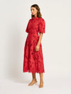 Chloe Shirt Dress - Red (Size 8 Only)