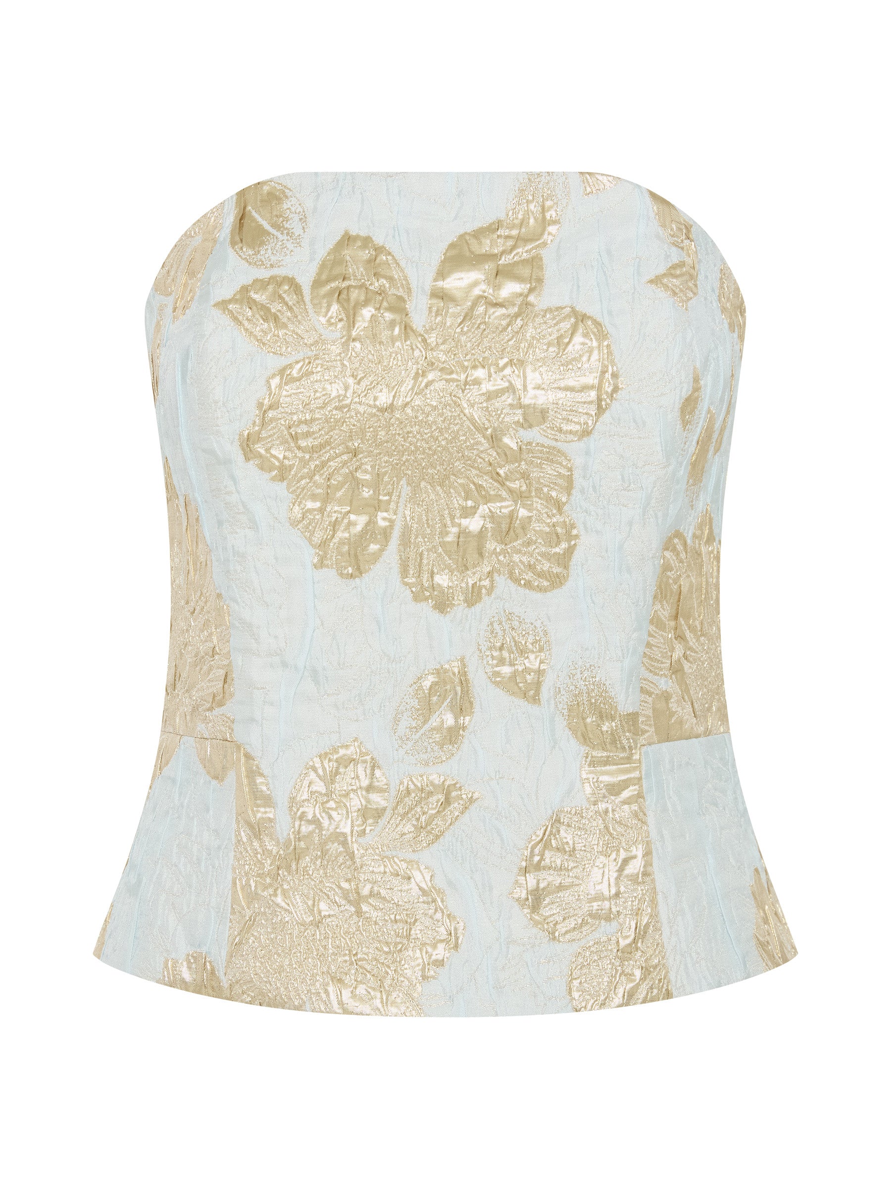 Cressida Bustier - Blue/Cream