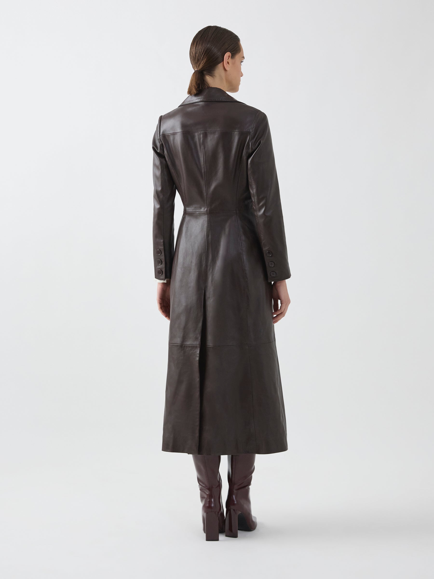 Leather Long Coat – MOSS & SPY