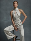 Rachel Jumpsuit - Chalk + Black