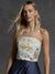 Cressida Bustier - Blue/Cream (Size 8 + 14 Only)