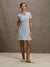 Signature Mini T-Dress - Grey Marle + Navy