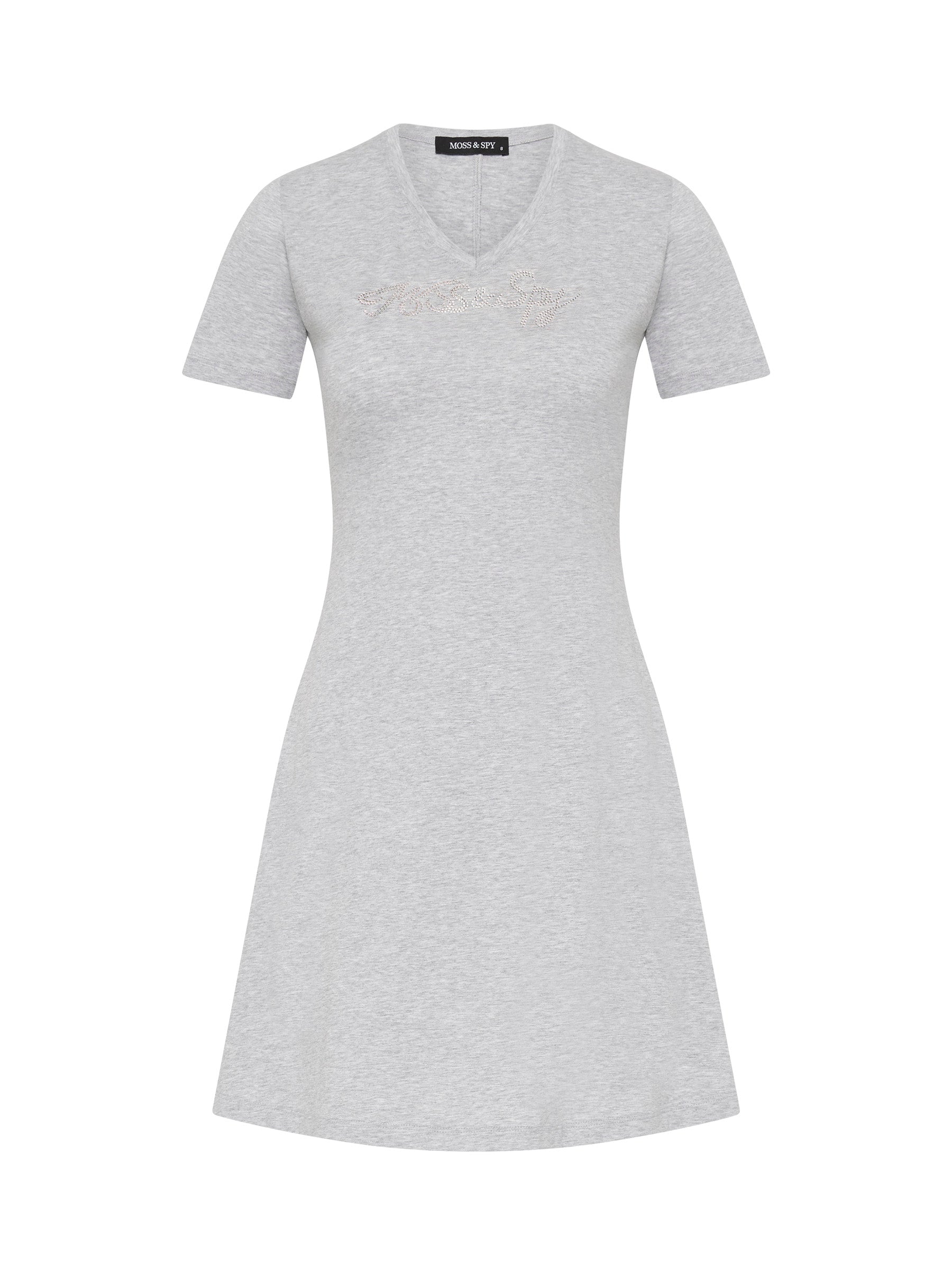 Signature Mini T-Dress - Grey Marle + Navy (Limited Sizes) – MOSS