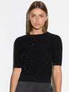 Sparkle Cashmere Sweater - Black