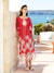 St Tropez Dress - Red/Ivory