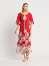 St Tropez Dress - Red/Ivory