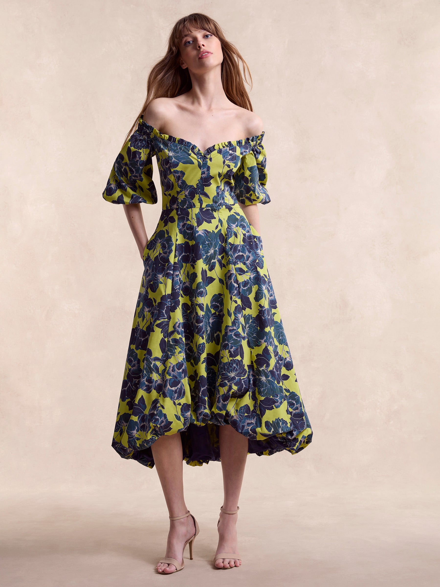 Catalina Dress - Navy Citrus