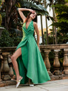 Hemingway Gown - Pale Green + Berry (Size 8 + 10 Only)