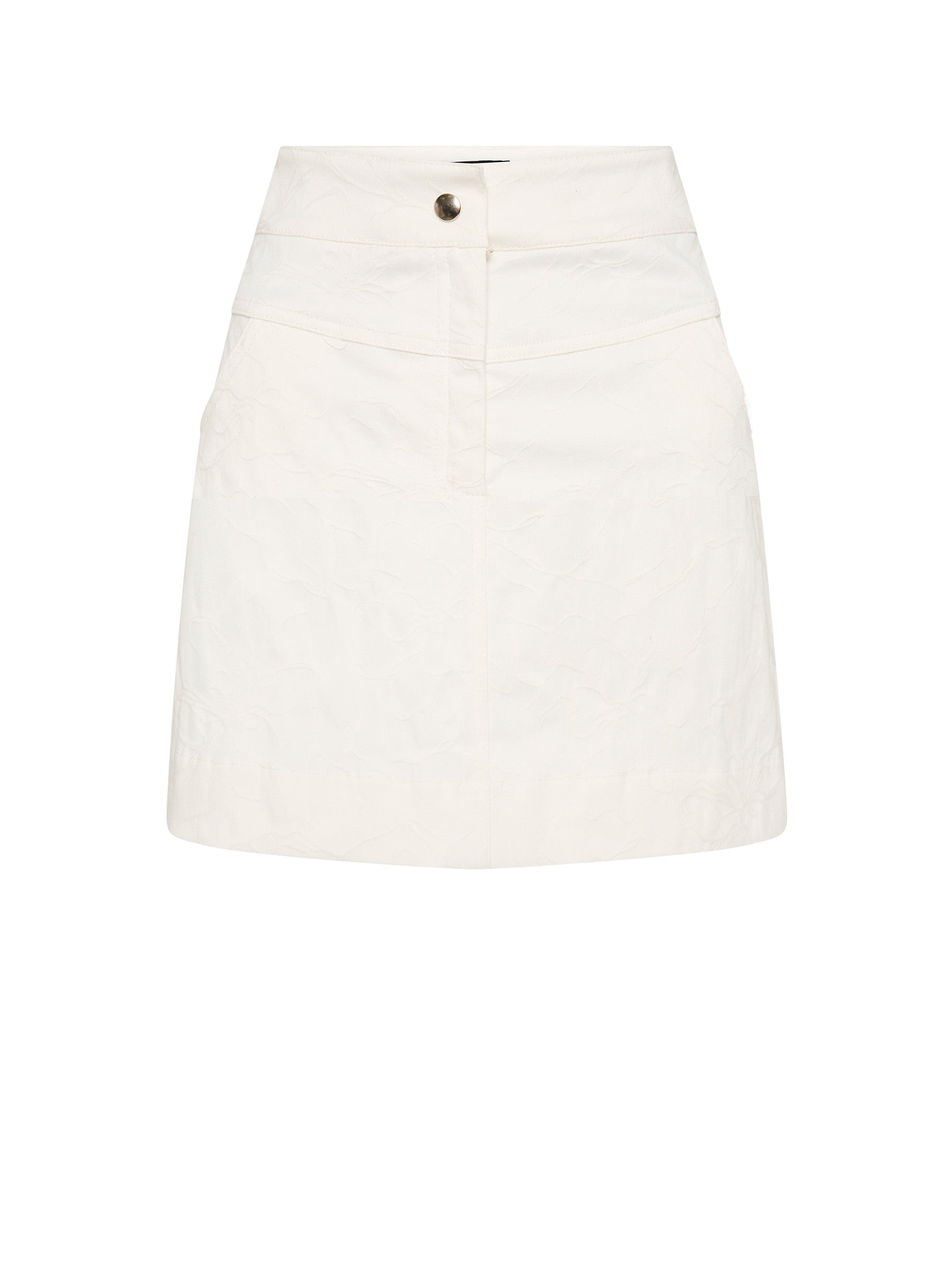 Leona Mini Skirt - Ivory White