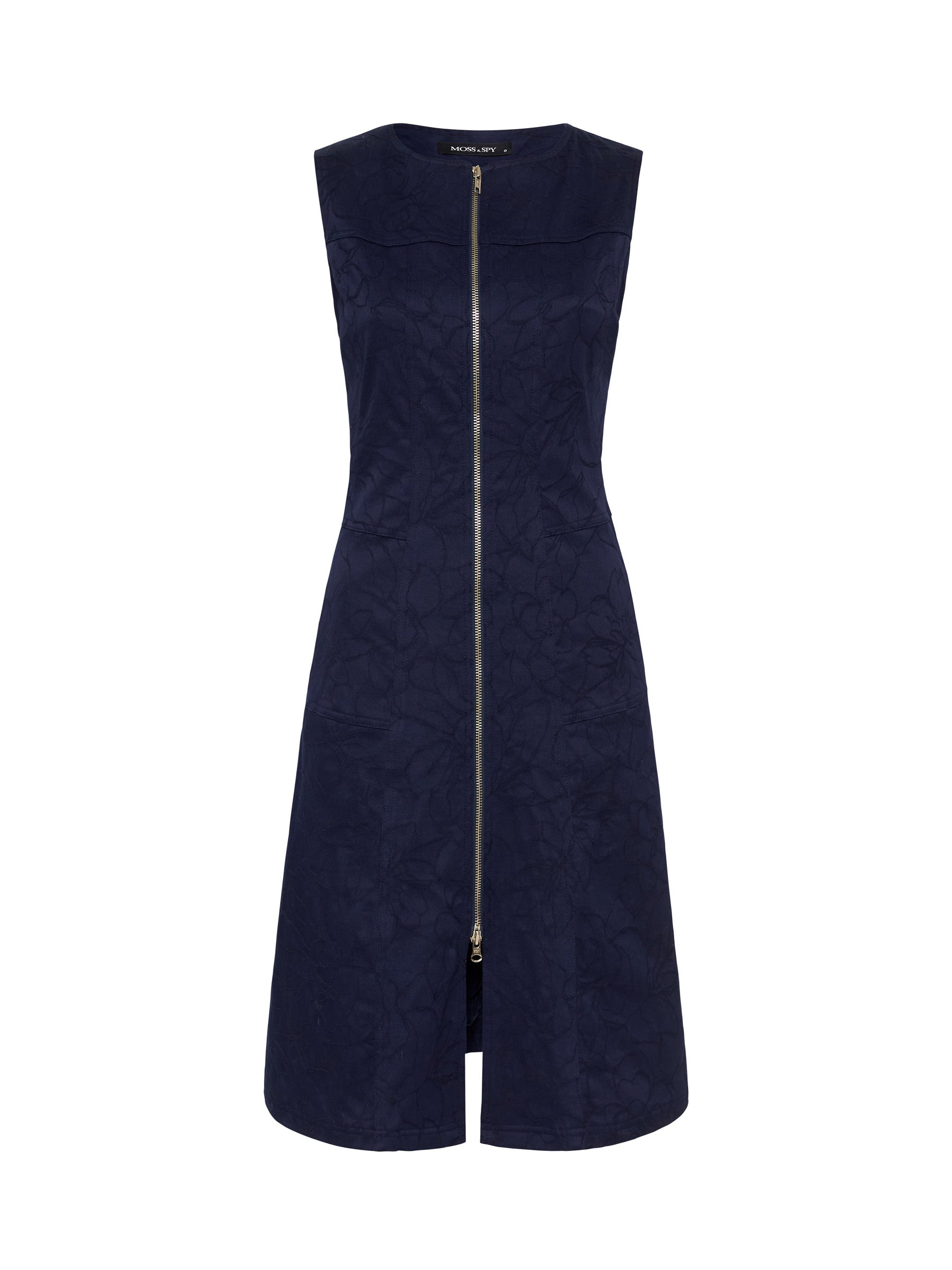 Leona Zip Dress - Marine Blue (Size 14 Only)