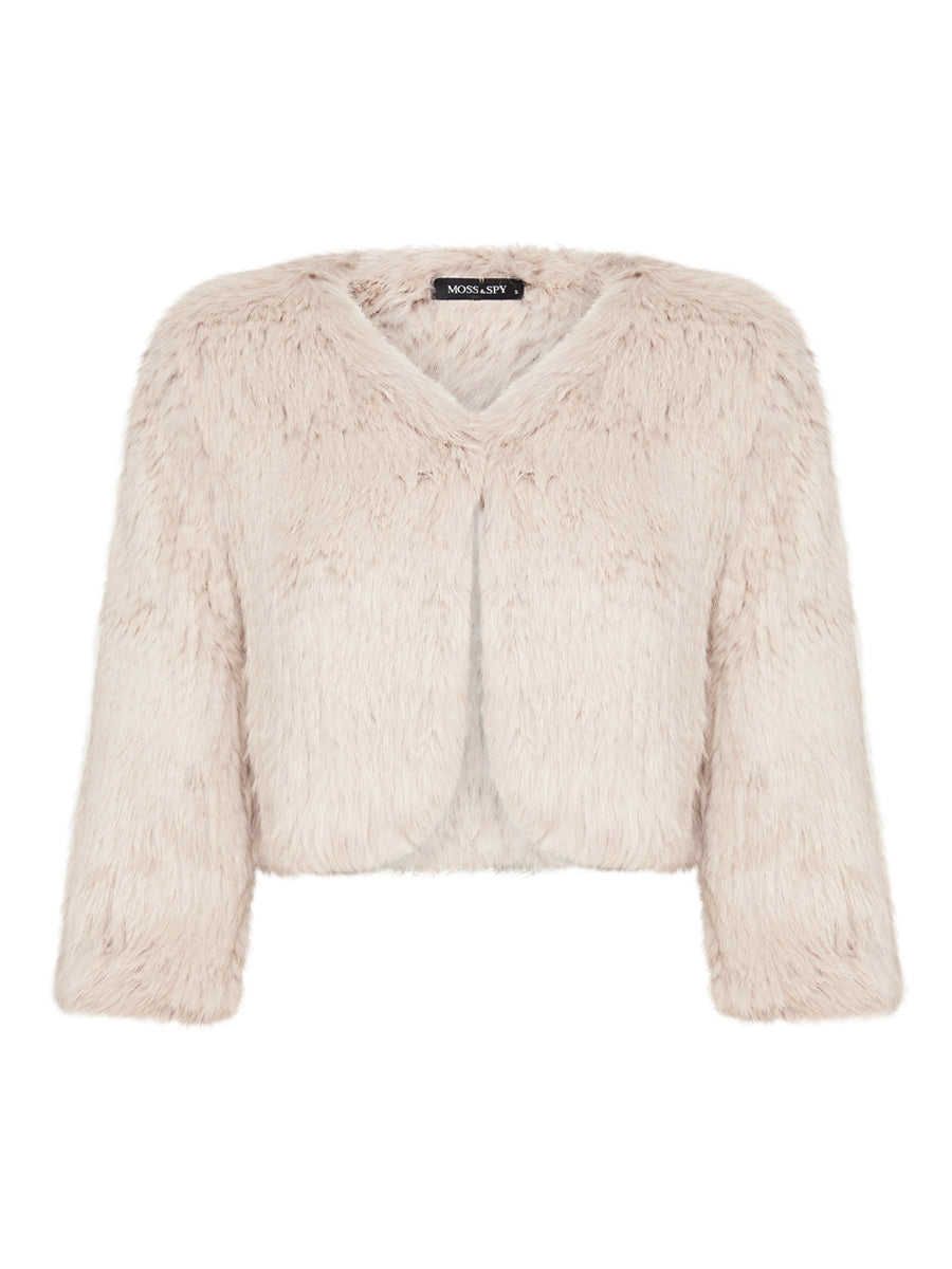 Fur Bolero - Beige