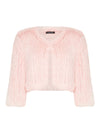 Fur Bolero - Blush Pink