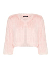 Fur Bolero - Blush Pink (Size Medium Only)