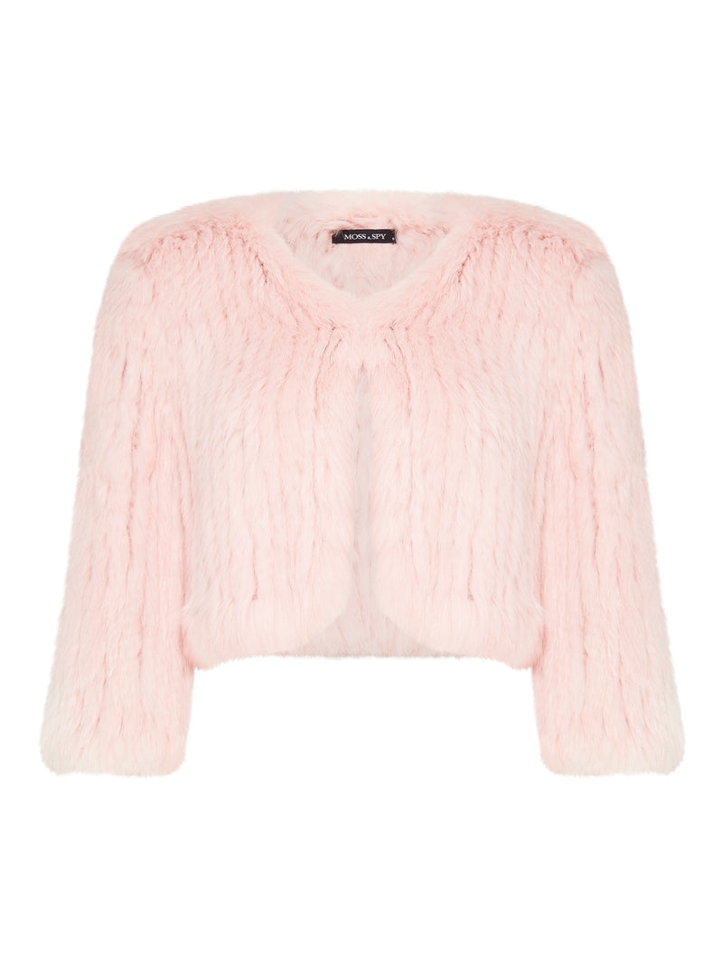Fur Bolero - Blush Pink