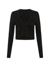 Sparkle Cashmere Bolero - Black &amp; Oyster