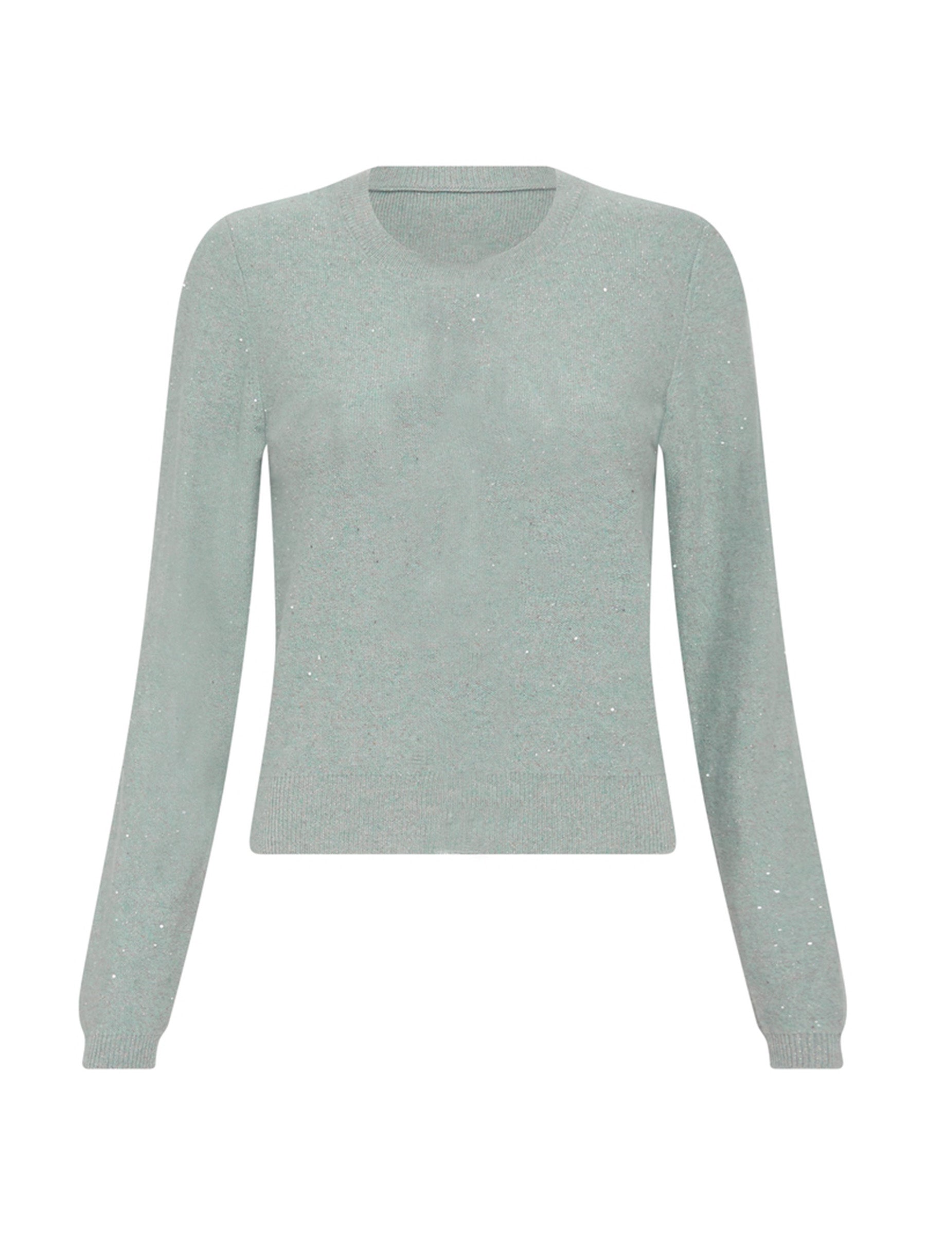Sparkle Cashmere Sweater - Steel Blue