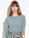 Sparkle Cashmere Sweater - Steel Blue (Size Medium Only)